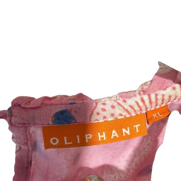 Revolve Oliphant Pink Flirty Floral Ruffle Hem Dress Size XL - Picture 5 of 8